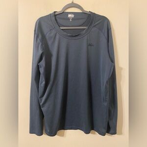 Men's REI Logo Midweight Long-Sleeve‎ Base Layer Top Blue Size XL